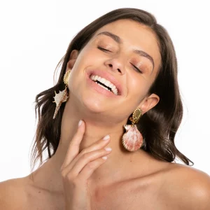 Boucle d'oreille forme coquillage